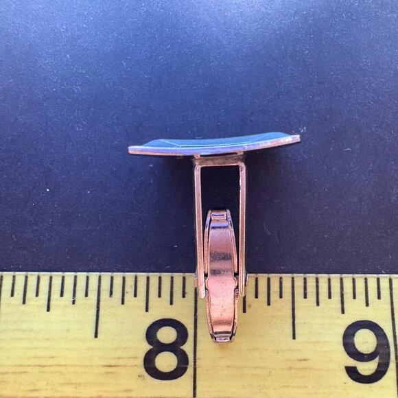 Men's VTG Silver Tone Square Cufflinks Formal Wear Size 0.75'' Length - Picture 8 of 10